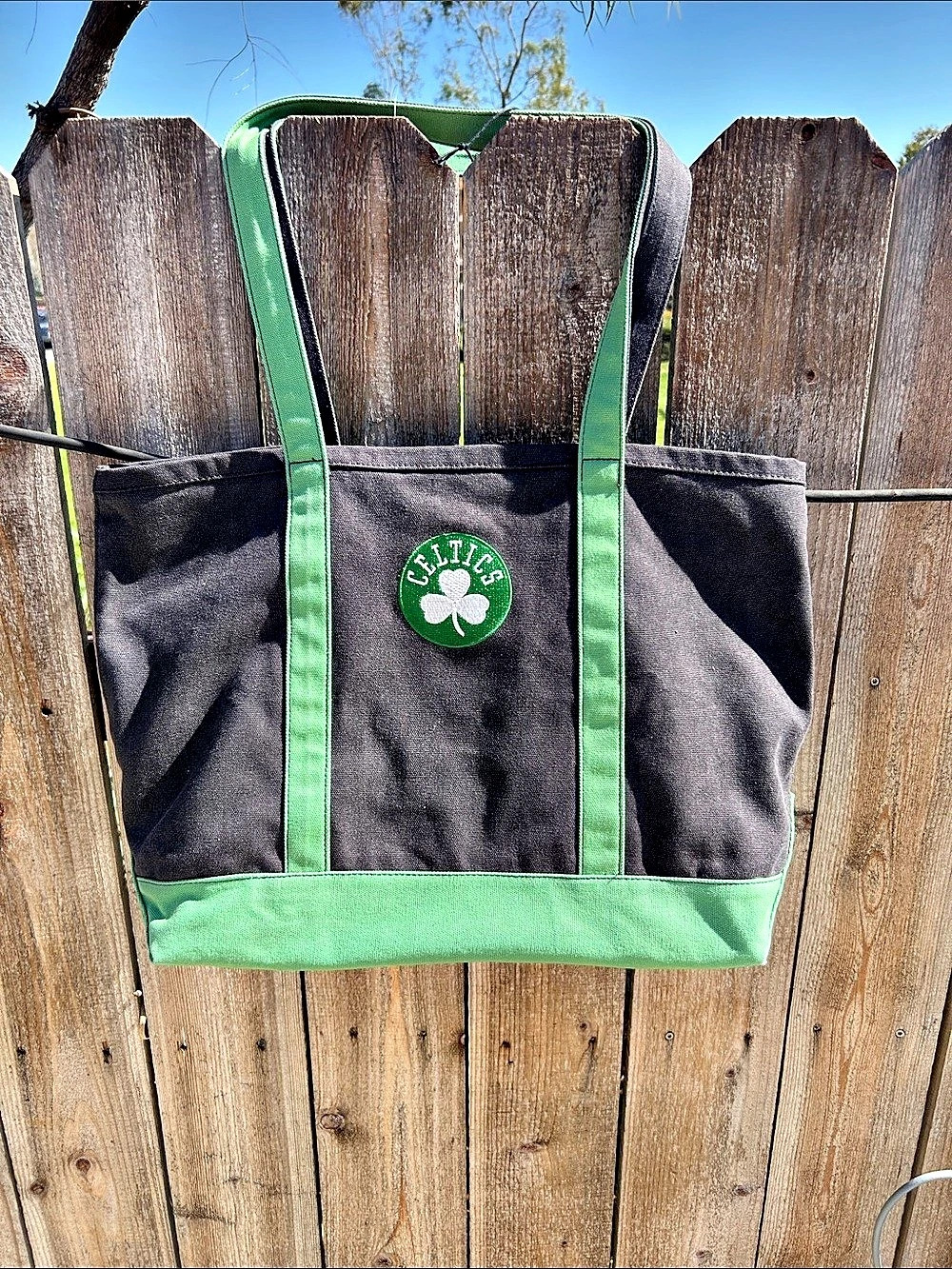 GAP NBA Boston Celtics Logo Tote Bag Black & Green